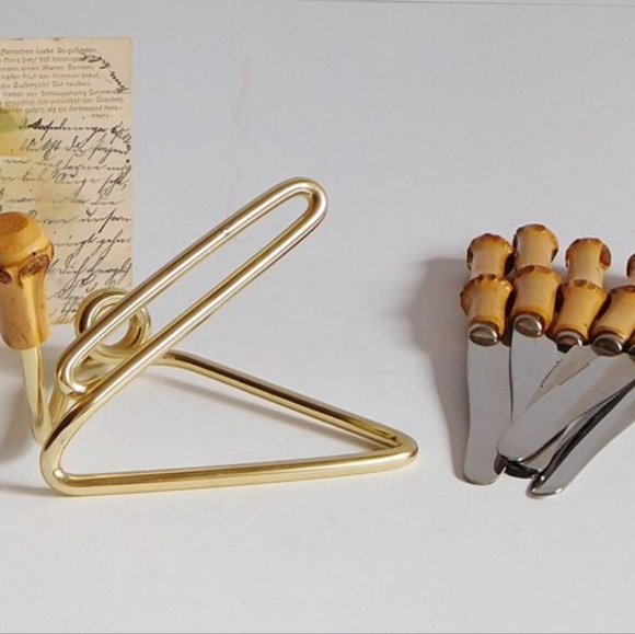 RARE FIND: 6 VINTAGE fruit knives Solingen rust-free in stand 50s / 60s - Picture 8 of 10